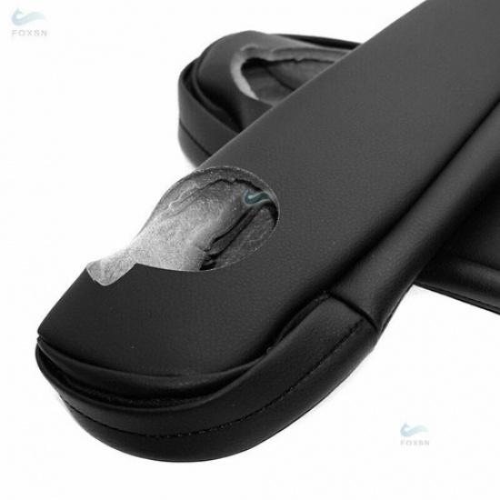 Pair Black Front Seat Armrest Cover Leather Synthetic For Toyota Sienna 2011-18