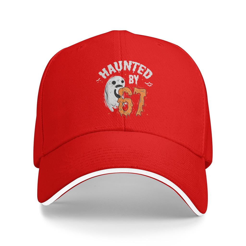 Haunted By 67 Meme Halloween Spooky Sun Baseball Cap Spring Couple Women Trucker Hat Fitted Retro Outdoor Sports Baseball Caps