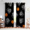 Cool Basketball 3d Printed Curtains Suitable For Children's Room Living Room Kitchen Bedroom Decorative Curtains 2 Pieces