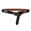 Inspired Leather Retro Belt For Ladies With Metal Clasp And Pure Design Leather
