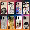 Японское искусство Y-Yoshitomo Nara Чехол для телефона для iPhone 16,15,14,13,12,11,Pro,XS,Max,XR,Plus,SE,Mini Мягкий черный чехол