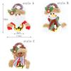4Pcs Soft Christmas Tree Pend Round Bell Santa Ornaments Xmas Bell Hanging Ornaments  Kids Toys