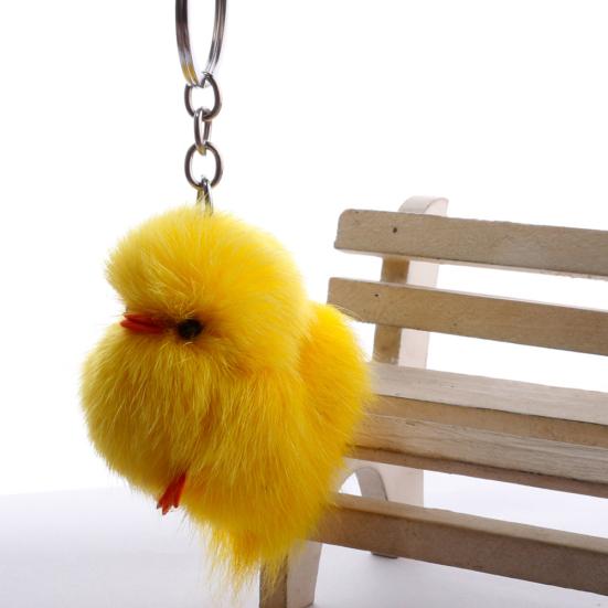 Милый цыпленок, маленькая желтая утка, плюшевая кукла, кулон, ключница, сумка, подвесной декор