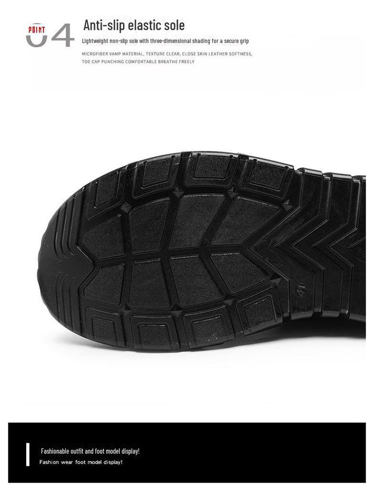 Men's Black Velvet Martin Boots: Stylish, Warm, Non-Slip, Versatile, Comfortable Leather for Autumn/Winter