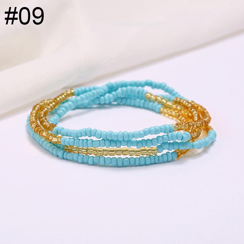 Women Fashion Waist Chain Rice Bead Waist Chain Beach Chain Body Jewelry Belly Chain