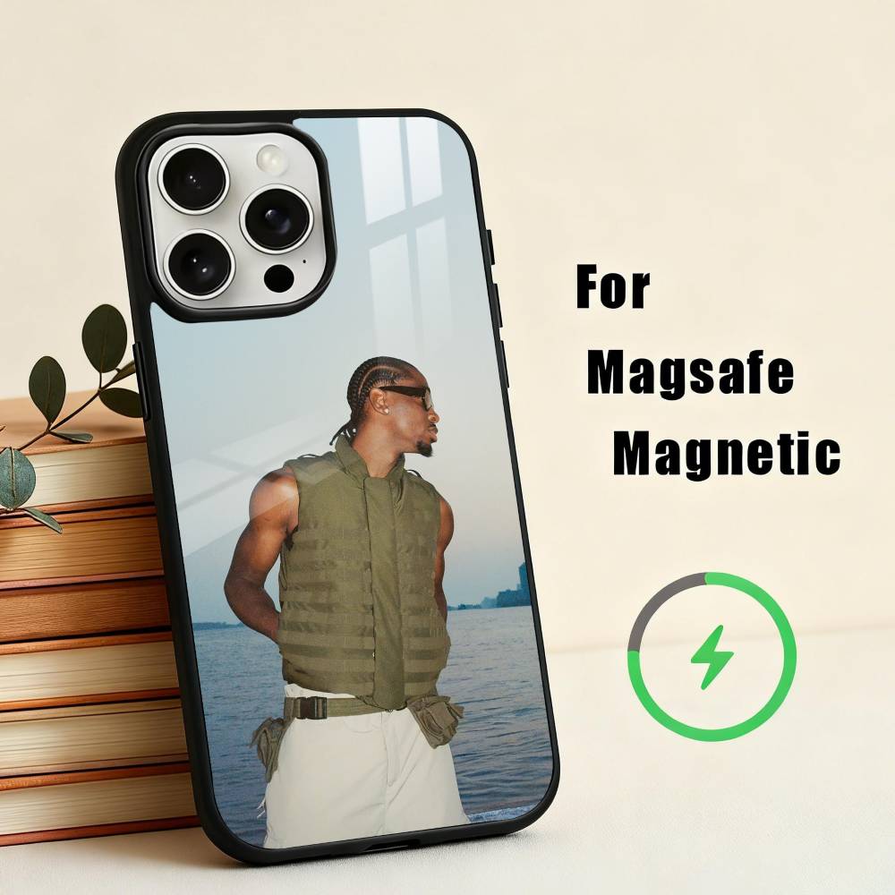 SGA B-Баскетбол G-Защита S-Ша Чехол для телефона Для iPhone17,16,15,14,13,12,11 Plus,Pro Max Магнитный Для Magsafe Беспроводная зарядка
