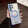Роскошное покрытие с блестками для MagSafe Магнитный чехол для Samsung S25 S24 S23 S22 Ultra Plus S21 S24 FE S25 Edge Прозрачная яркая крышка