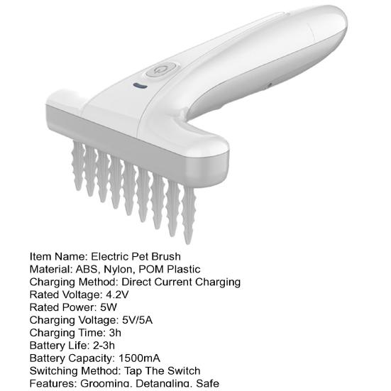Электрическая щетка для распутывания шерсти домашних животных, расческа для удаления колтунов подшерстка домашних животных с защитой от отключения питания для собак и кошек