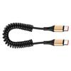 Double End Type C Rapid Charging Cable 240W Power Delivery Spring Reinforced Construction For Office Home Travel Use