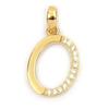 [M8788] - Позолоченный кулон «Буква О», белое золото - 21x10 мм