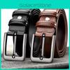 Leather Men Classic Belt With Vintage Style And Plant Motifs For Casual Business