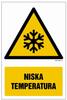 Low Temperature - 150 X 225 - Warning Sign with Adhesive Tape