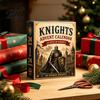 Christmas Countdown Calendar Medieval Knight Advent Calendar, with 24 Acrylic Decorations, Holiday Tabletop Ornament Day Xmas Box, Party Collectible