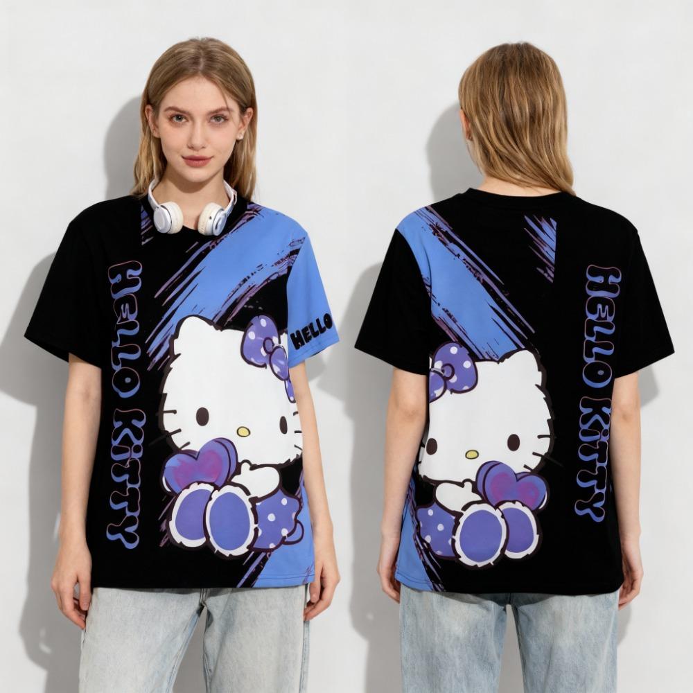 Women's Fashionable Round Neck T-Shirt, Sweet and Cool Summer T-Shirt, Loose Casual Sports T-Shirt