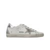 (w) Superstar White Silver Heel Tab Sneakers