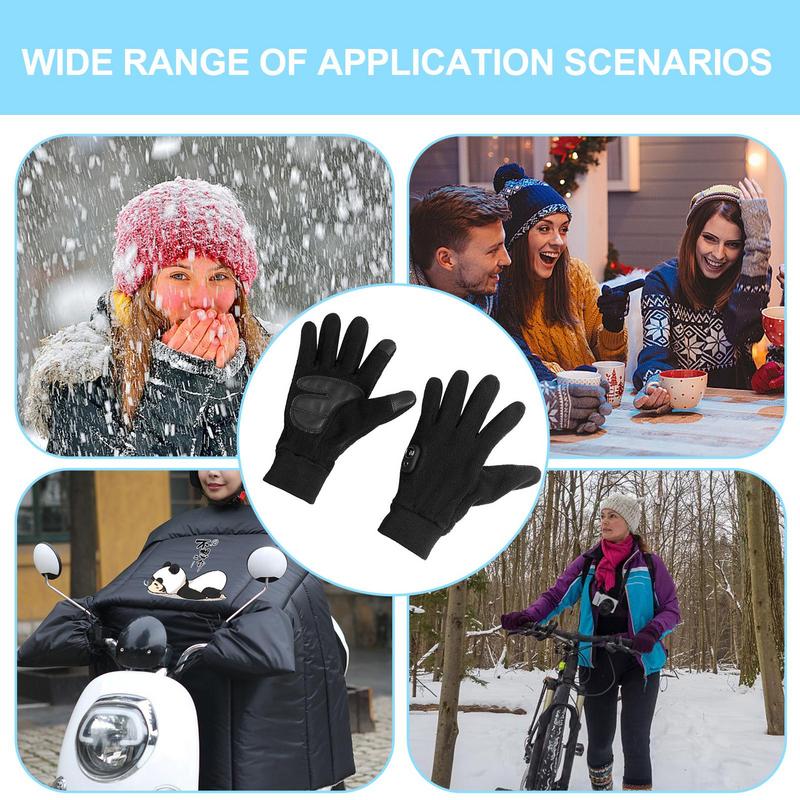 Перчатки с электроподогревом, перчатки для мотоциклистов с быстрым подогревом и цифровым дисплеем, моющиеся, ветрозащитные, сенсорные перчатки