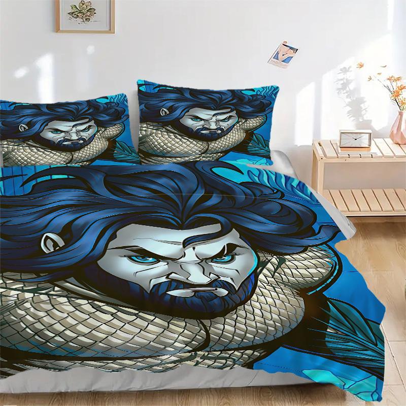 3pcs Aquaman Cover Set,Soft Comfortable Duvet Cover,Guest Room (1*Duvet Cover + 2*Pillowcases, Without Core) yy251024138