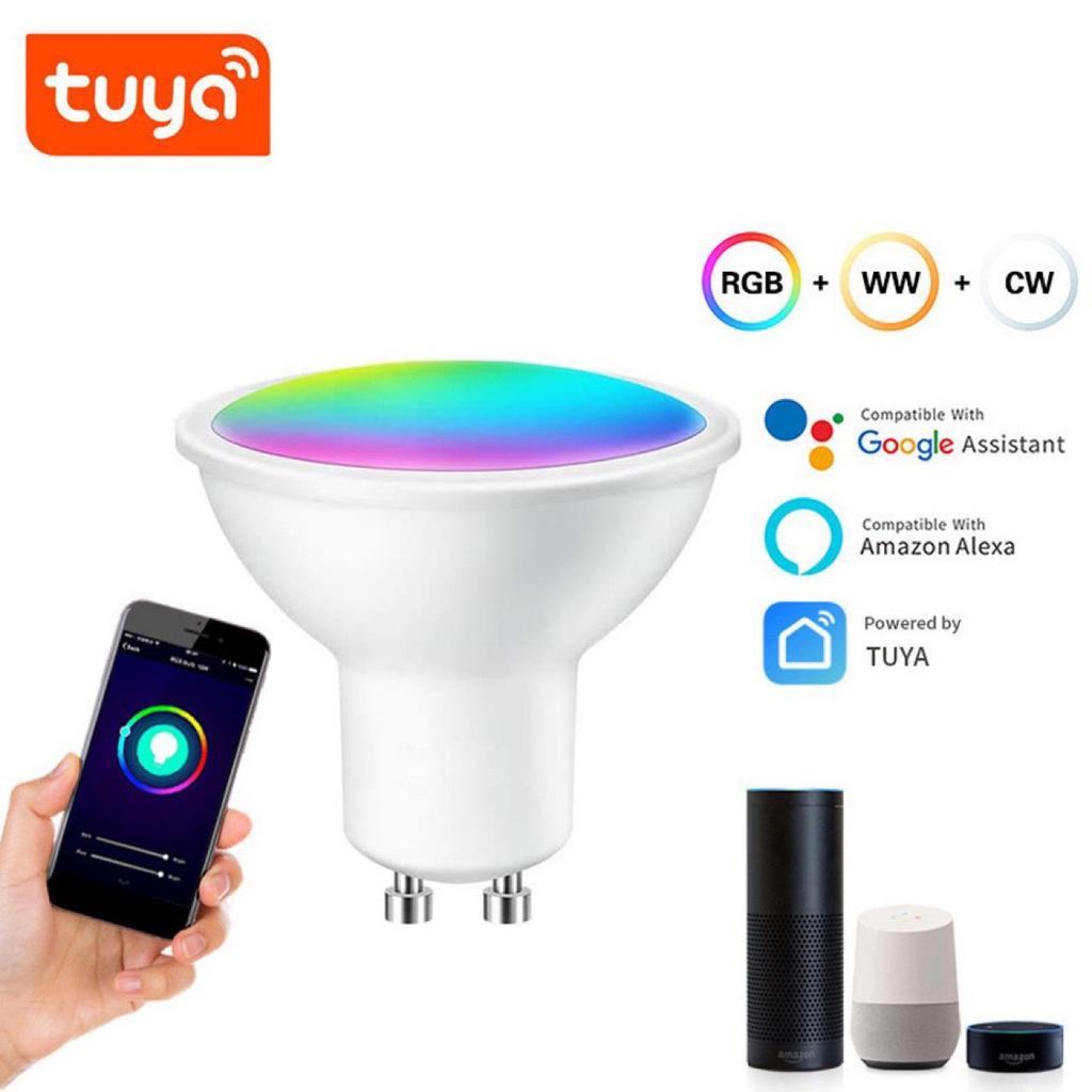 Умный WiFi GU10 Спот Graffiti, Управление голосом и сменой цвета, Совместим с Alexa и Google Assistant