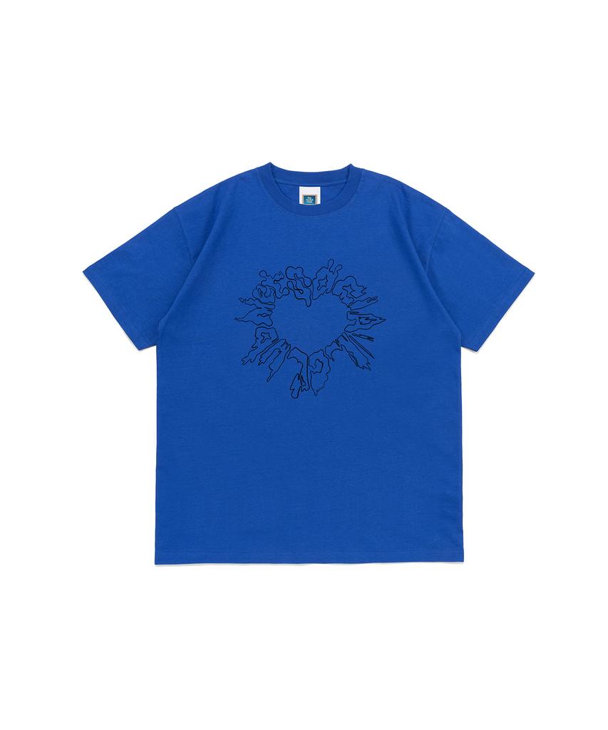 NET SOCIAL CLUB Outer Heart Tee (Ocean Blue)