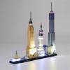 Классический DIY LED Набор для LEGO 21028 Нью-Йорк Собранный Конструктор Игрушка Украшение Регулируемые Аксессуары для Освещения