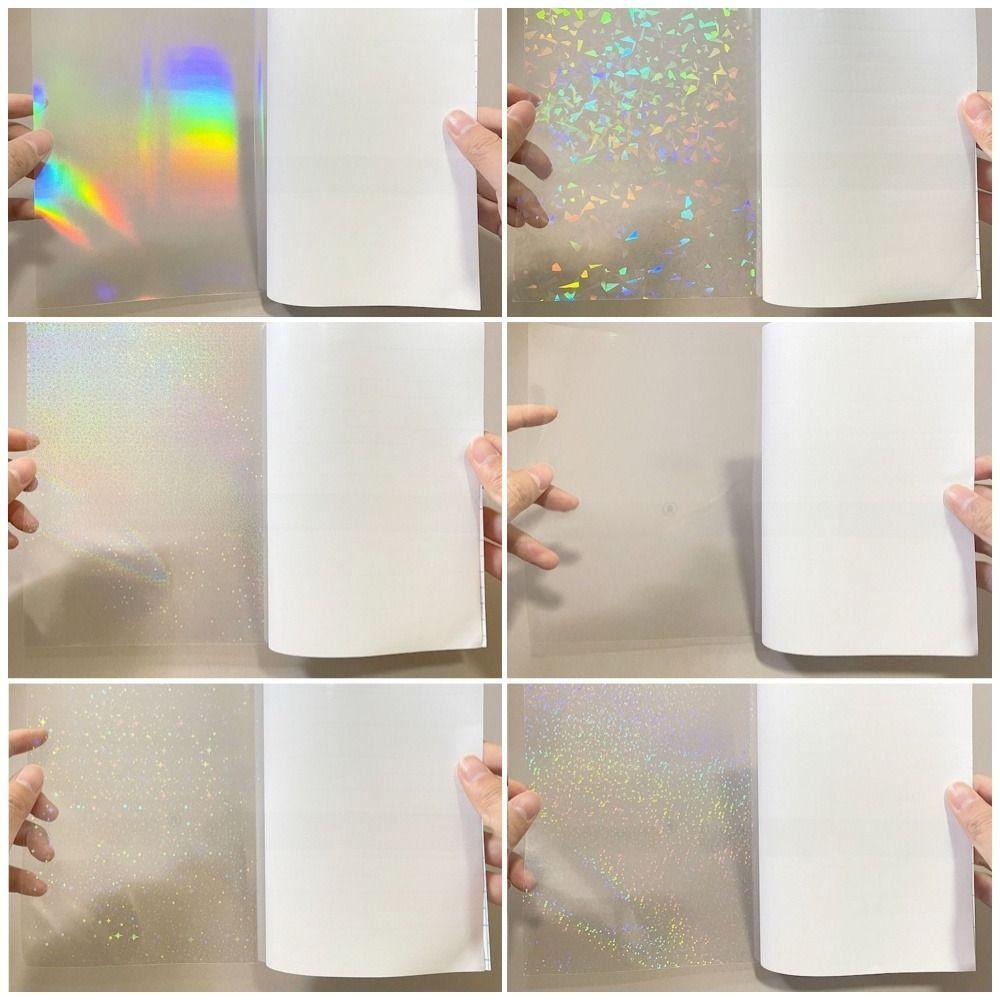 5Pcs A4 Laminating Sheets Waterproof Vinyl Sticker 6 Styles Overlay Film Card Photo