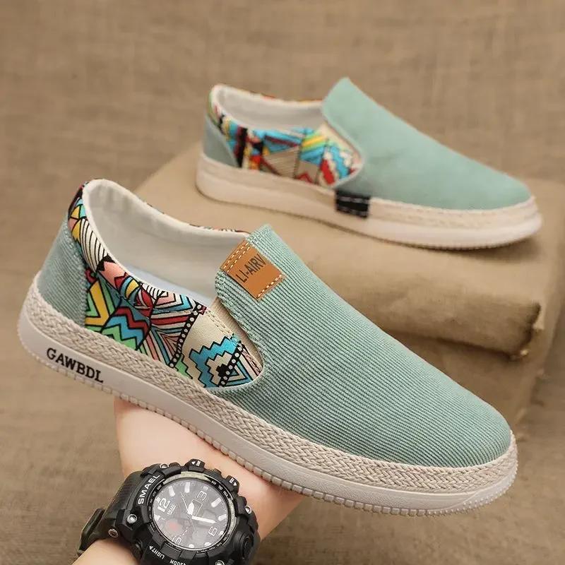 Men's New Sports Casual Canvas Shoes Spring Autumn Soft Soles Comfortable Non Slip Sneakers Fashion Youth Cloth Shoes