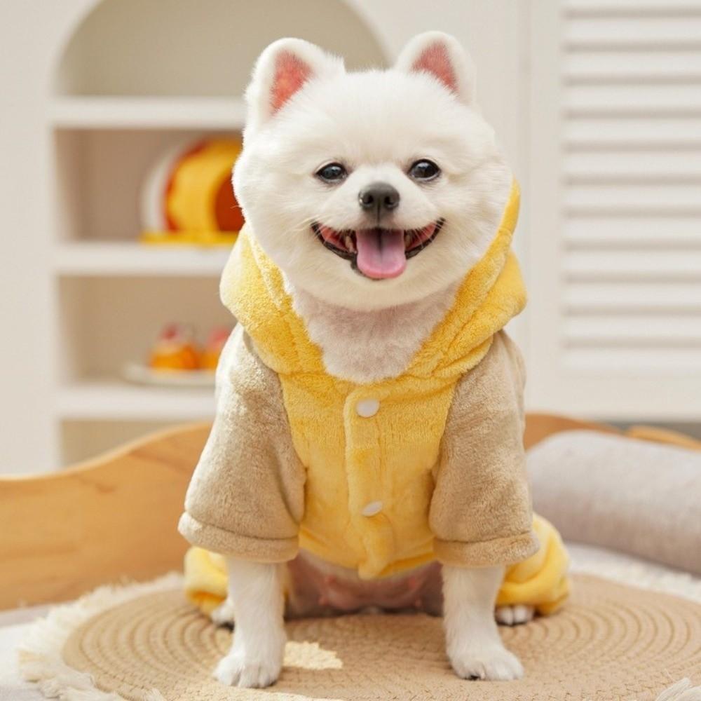 Windproof Dog Fleece Hoodies Warm Dog Four-Legged Clothes Winter Pet Clothes  for Pet Dogs Cats