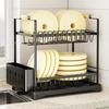 SVOHZAV Dish Drainer, Over-the-Sink, Horizontal Dish Drainer, Dish Drying Rack, Rust-Proof, 2-Tier, Large Capacity, Dish Rack, Kitchen Dish Drainer, W