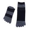 Fashion Deodorant Cotton Breathable Middle Tube Casual Man Socks Stripe Hosiery Socks With Toes Five Finger Socks