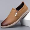 Мужские кожаные мокасины, нескользящая обувь для ходьбы, удобная повседневная обувь для мужчин, для работы, офиса, мужские туфли на плоской подошве