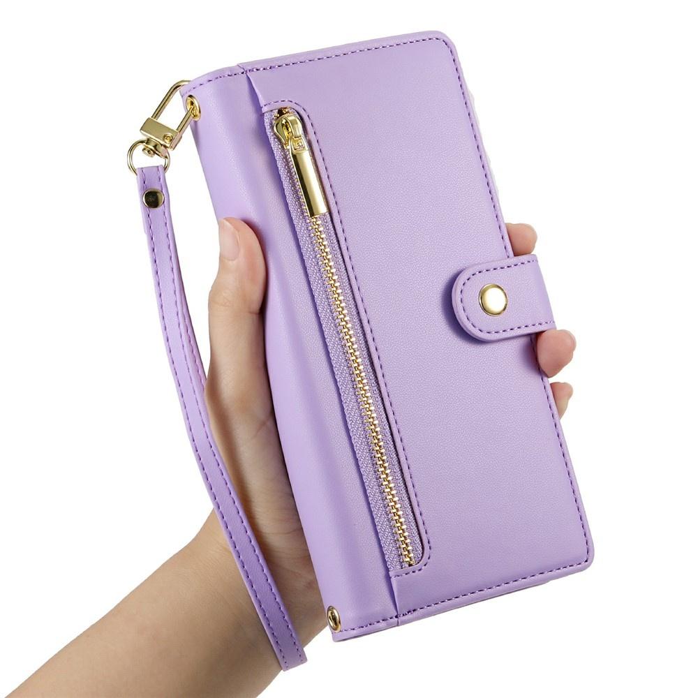 Flip Case for Xiaomi Redmi Note 15 Pro 5G, Wallet Zipper Pocket, Purple