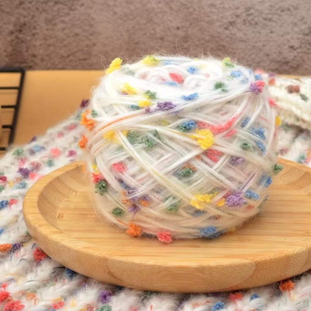 50г/Клубок Цветная Мохеровая Пряжа Радужные Бобы Шерсть Хлопковая Пряжа Толстая Нить Хлопковая Пряжа Вязальный Крючок Нить для Вязания Свитер Шарф Поделки