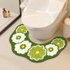 Anti Slip Bathroom Mat Water Absorbing U-shaped Floor Mat Beautiful Toilet Mat  Toilet Room