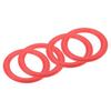Rubber Speaker Foam Edge Surround Rings, 4" 68mm X 100mm, Punched Subwoofer Rings for Speaker Repair or DIY, Red, Set of 4