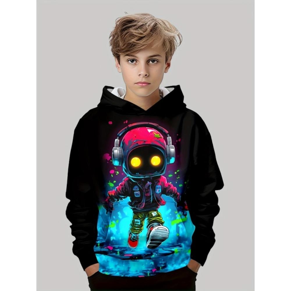Kids Clothes Boys Hoodies Long Sleeve Fashion 3D Astronauts Print Children Spring Fall Clothes Casual Outdoor Boys Clothes Tops