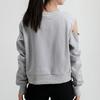 (WMNS) PUMA Logo Printing Round-neck Swea Grey Women's 599046-09