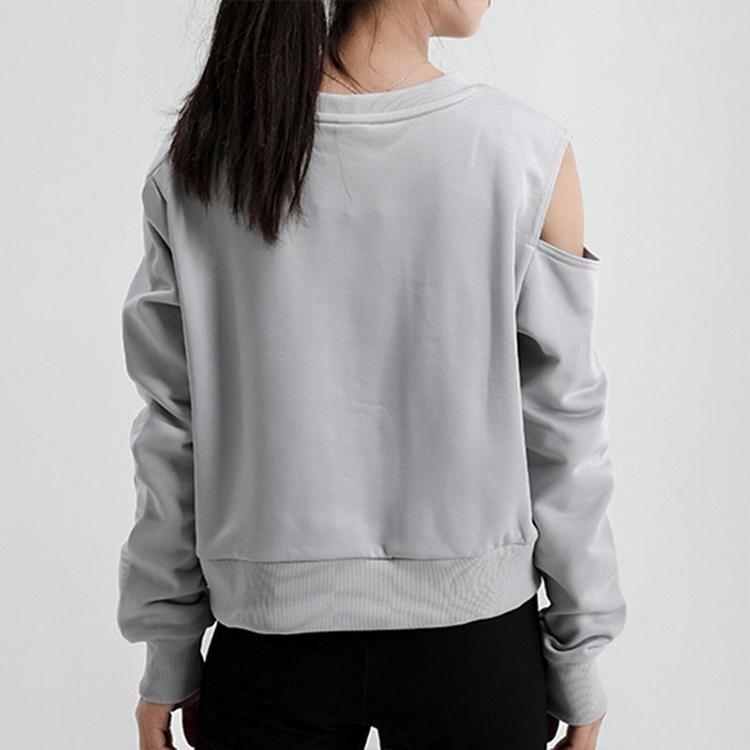 (WMNS) PUMA Logo Printing Round-neck Swea Grey Women's 599046-09