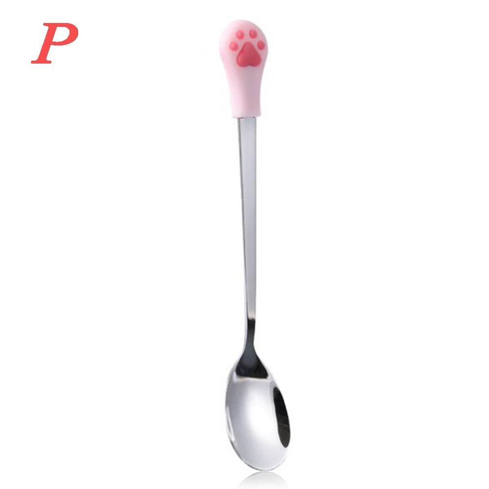 Drink Cute Cat Claw Stainless Steel Coffee Spoon Kitchen Supplies Tableware Dessert Spoons