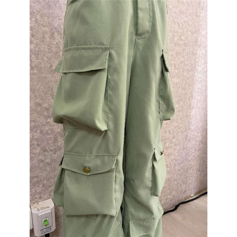 High Street сексуальные комбинезоны с открытыми плечами женские без бретелек пуговицы Y2k брюки-карго женские корейские карманы дизайн повседневный комбинезон