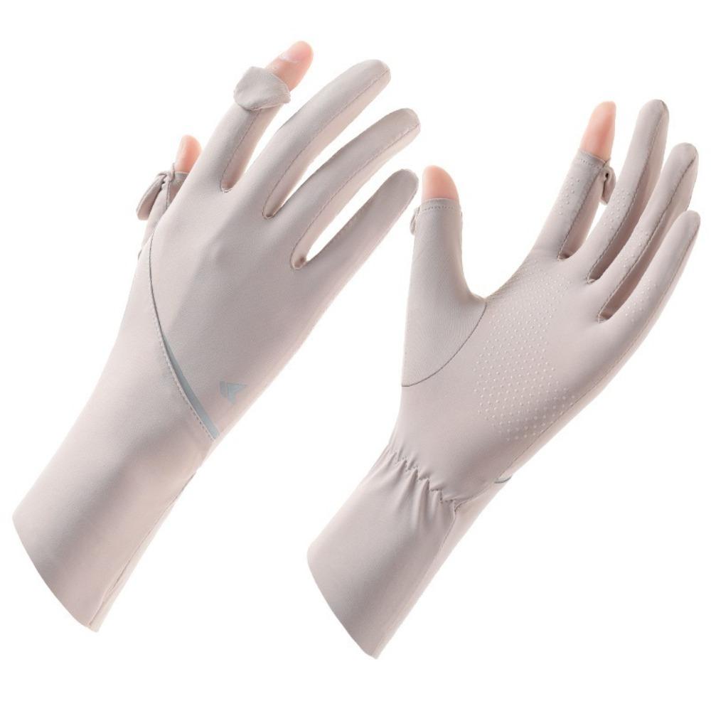 Anti-UV Sunscreen Gloves Touch Screen Driving Mittens New Ice Silk Gloves Women Men