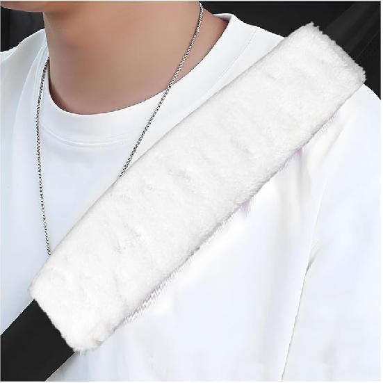 2 PCS Car Seat Belt Cover, Soft Auto Seatbelt Protector For A More Comfortable Driving, Warm Plush Seatbelt Shoulder Neck Pad Cushion Fit For All