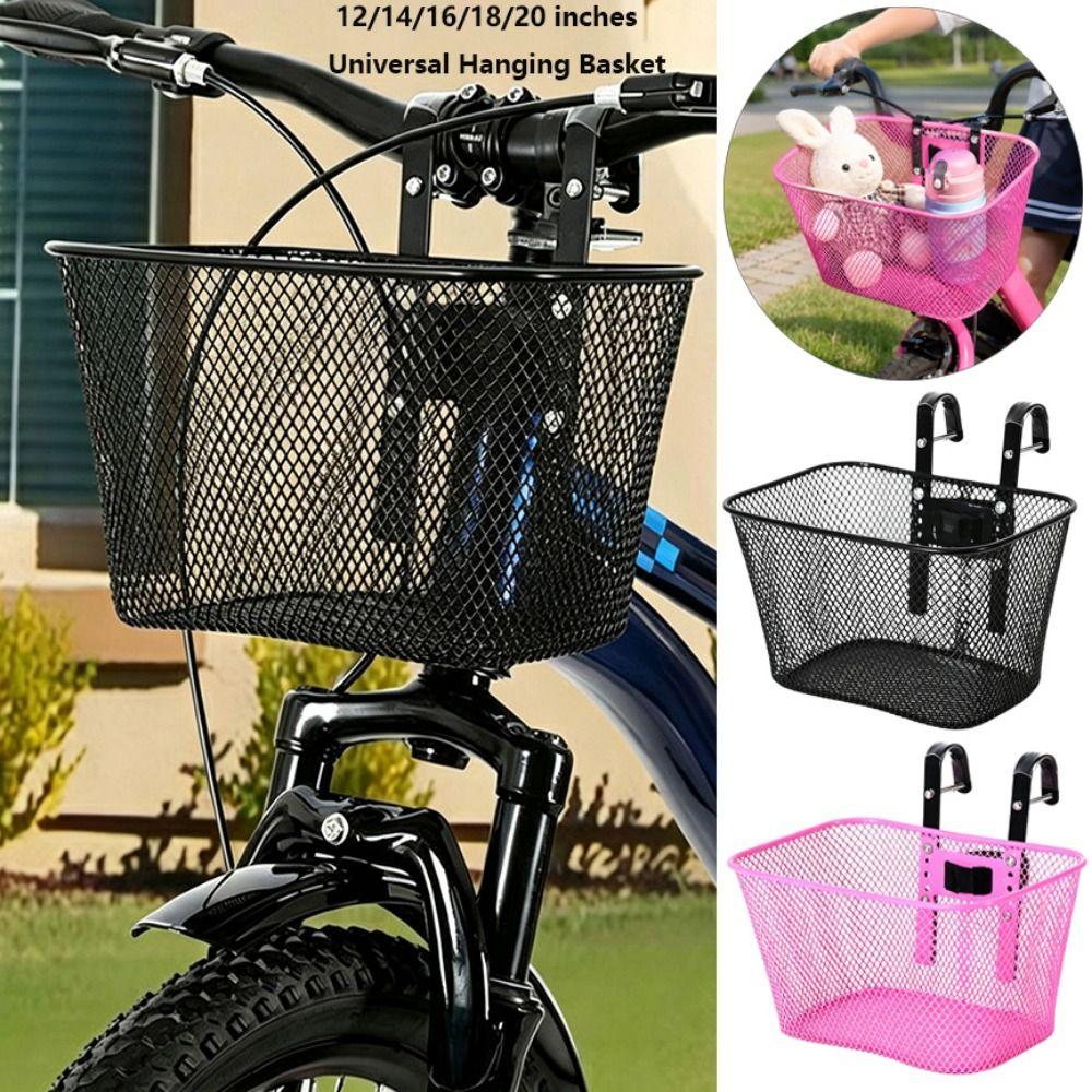 Easy To Install 12/14/16/18/20 inches Hanging Basket Black/Pink Bike Rear Mesh Basket