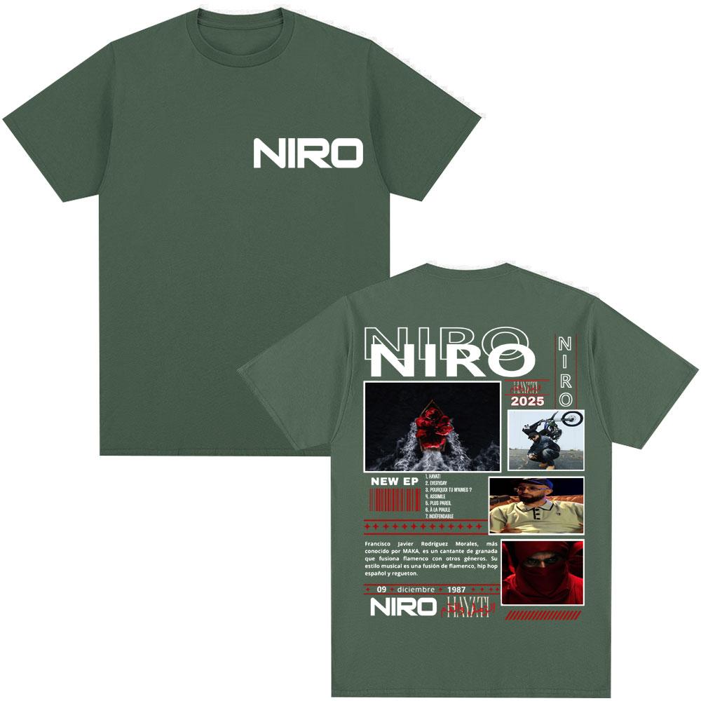 Limted Rapper Niro Hayati Music Album Tshirt Men Women Fashion Harajuku Hip Hop Vintage T-shirts Oversized Casual Cotton T-Shirt