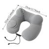 Inflatable U-Shaped Travel Pillow Soft Neckrest Pad Relaxation Neck Support Cushion  Office/School