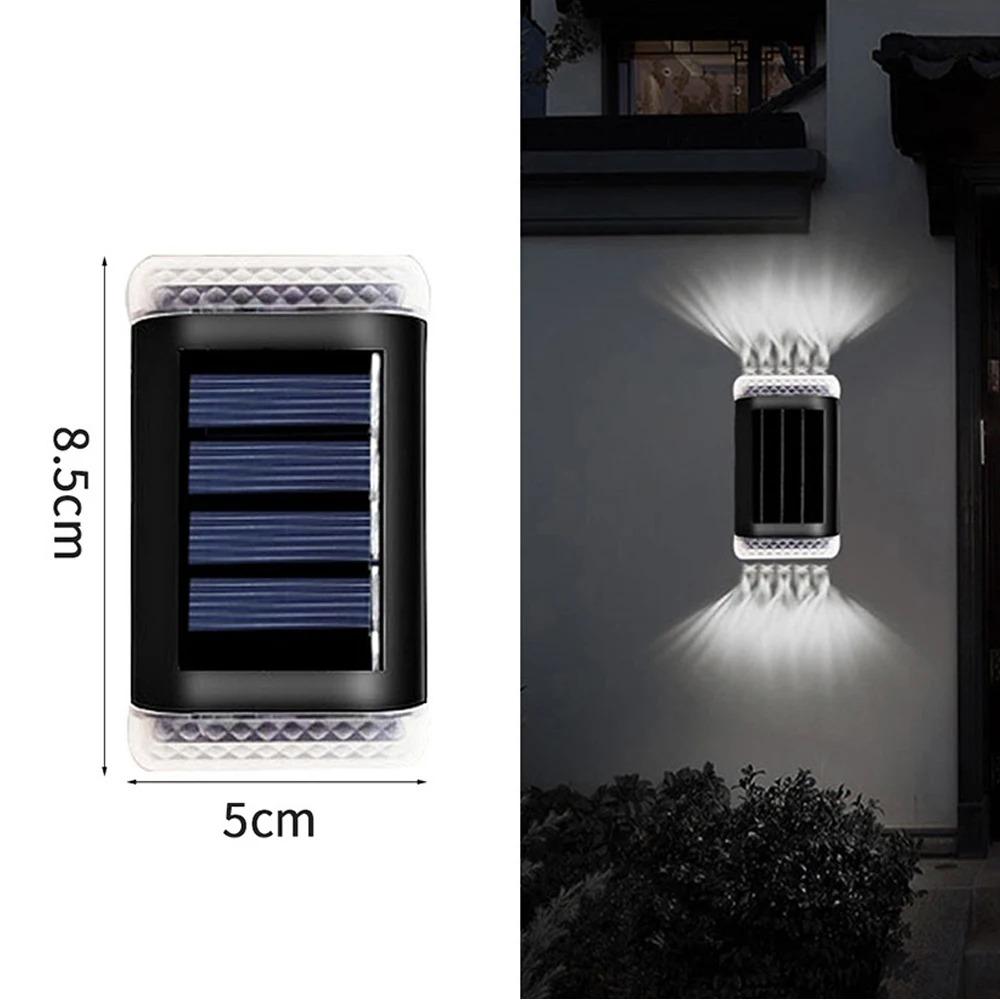 Outdoor LED Solar Wall Lamp Up and Down Luminous Waterproof Lighting Garden Decoration Stairs Fence Solar Sunlight Light Lamps