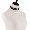 Leather Collar Choker Cute Flower Collar Necklace Neck Chain Necklace Statement Jewelry Heart Ring Necklace for Women
