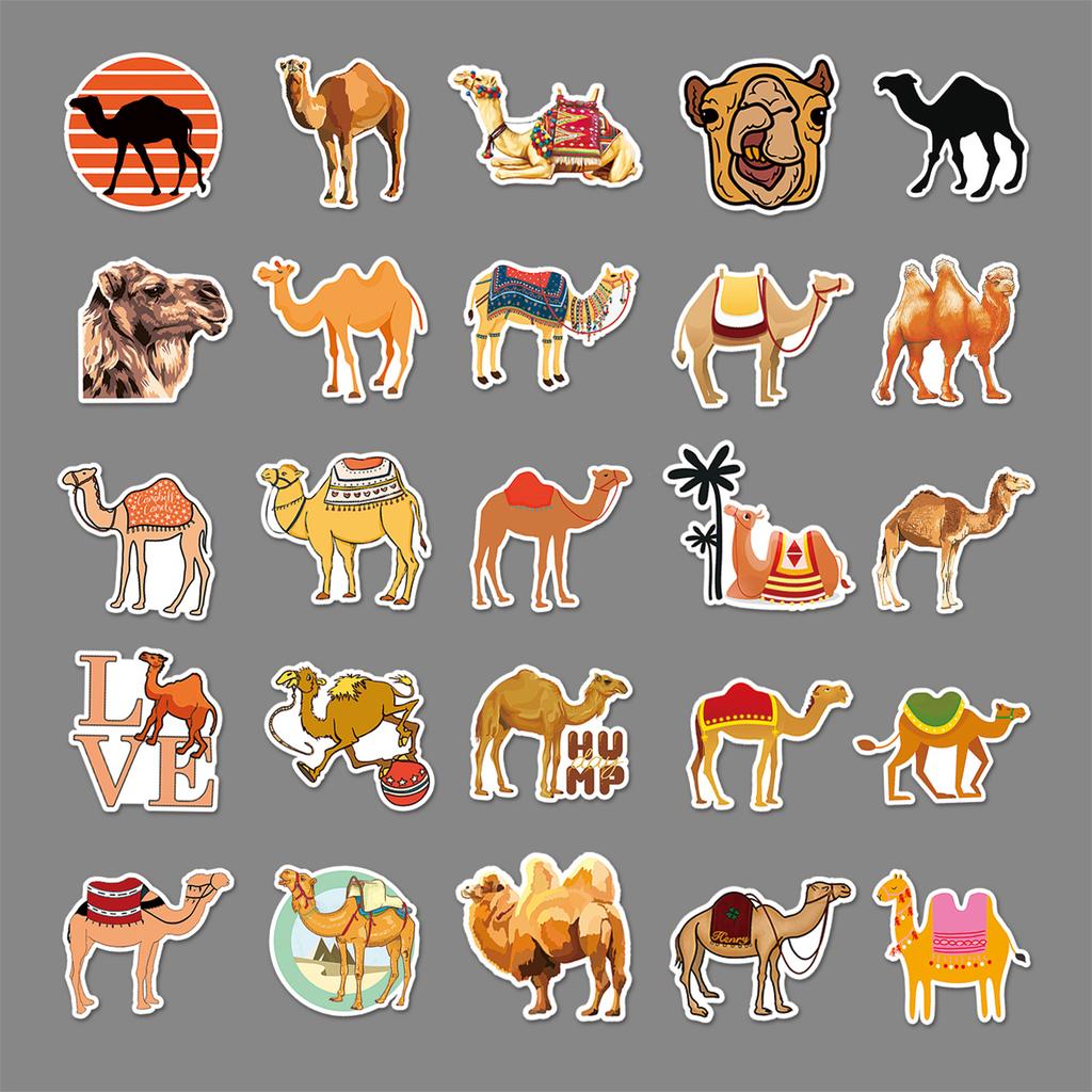 50 Camel Doodle Personality Cartoon Animal Children DIY Mobile Phone Case Water Cup Suitcase Sticker Waterproof
