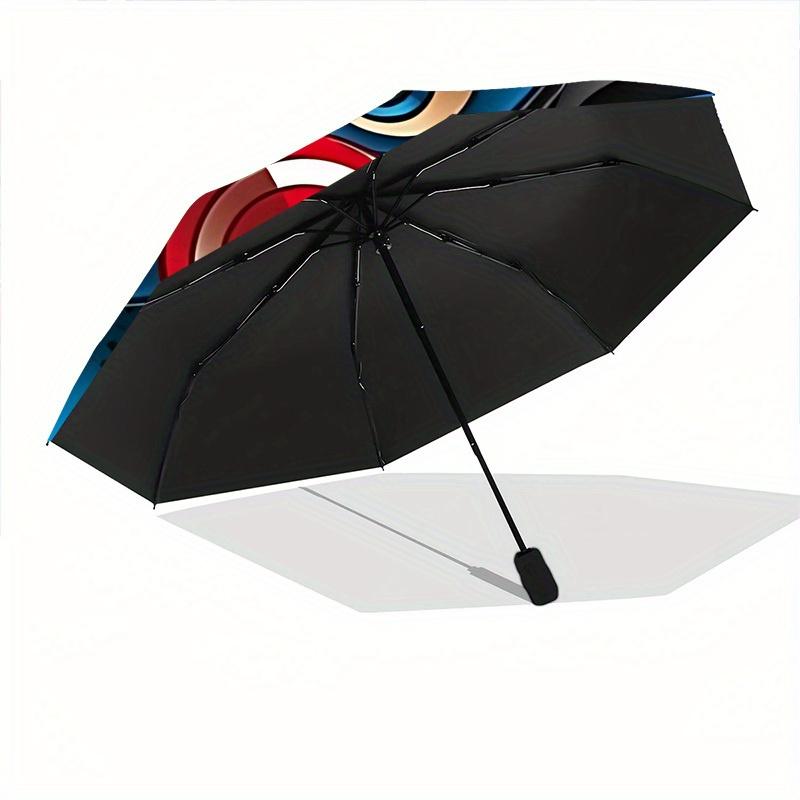1pc Captain America, SuperheroDesign Automatic Opening/Closing Folding Umbrella with 8 Iron Ribs, Portable Sunshade for Men and Women y250724024