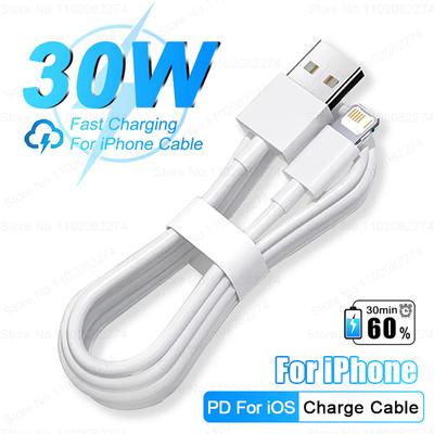 PD 30W Быстрая зарядка для iPhone Зарядное устройство USB для iPhone Кабель 14 13 12 11 Pro Max Mini 8 Plus X XR XS USB Телефон Зарядный кабель для передачи данных