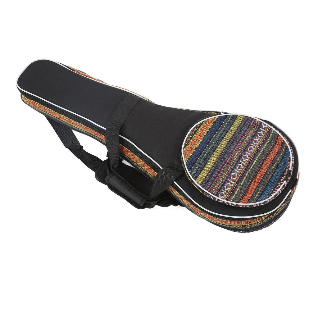 Сумка для мандолины Легкая для переноски Портативная Этнический стиль Регулируемый плечевой ремень Сумка для музыкального инструмента